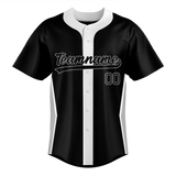 Custom Unisex Black & White Pattern Baseball Jersey BB0000030102