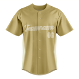 Custom Unisex Camo & Cream Pattern Baseball Jersey BB0000030605