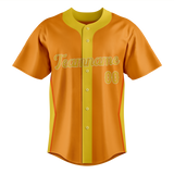 Custom Unisex Light Orange & Yellow Pattern Baseball Jersey BB0000031112