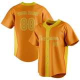 Custom Unisex Light Orange & Yellow Pattern Baseball Jersey BB0000031112