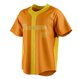 Custom Unisex Light Orange & Yellow Pattern Baseball Jersey BB0000031112