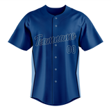 Custom Unisex Royal Blue & Light Blue Pattern Baseball Jersey BB0000031921