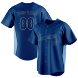 Custom Unisex Royal Blue & Light Blue Pattern Baseball Jersey BB0000031921