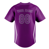 Custom Unisex Purple & Light Purple Pattern Baseball Jersey BB0000032324