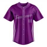 Custom Unisex Purple & Light Purple Pattern Baseball Jersey BB0000032324