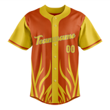 Custom Unisex Light Orange & Yellow Pattern Baseball Jersey BB0000041112