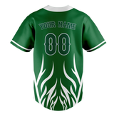 Custom Unisex Kelly Green & White Pattern Baseball Jersey BB0000041502