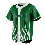 Custom Unisex Kelly Green & White Pattern Baseball Jersey BB0000041502