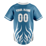 Custom Unisex Light Blue & White Pattern Baseball Jersey BB0000042102