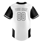 Custom Unisex White & Black Pattern Baseball Jersey BB0000050201