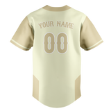 Custom Unisex Cream & Camo Pattern Baseball Jersey BB0000050506