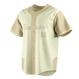 Custom Unisex Cream & Camo Pattern Baseball Jersey BB0000050506