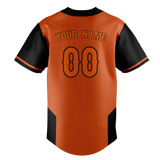 Custom Unisex Orange & Black Pattern Baseball Jersey BB0000051001