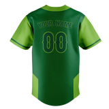 Custom Unisex Kelly Green & Green Pattern Baseball Jersey BB0000051514