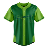 Custom Unisex Kelly Green & Green Pattern Baseball Jersey BB0000051514