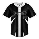 Custom Unisex Black & White Pattern Baseball Jersey BB0000060102