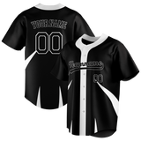 Custom Unisex Black & White Pattern Baseball Jersey BB0000060102