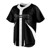 Custom Unisex Black & White Pattern Baseball Jersey BB0000060102