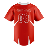 Custom Unisex Red & White Pattern Baseball Jersey BB0000060902