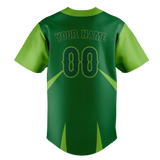 Custom Unisex Kelly Green & Green Pattern Baseball Jersey BB0000061514