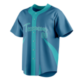 Custom Unisex Royal Blue & Teal Pattern Baseball Jersey BB0000061917