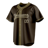 Custom Unisex Black & Camo Pattern Baseball Jersey BB0000080106