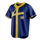 Custom Unisex Royal Blue & Yellow Pattern Baseball Jersey BB0000081912