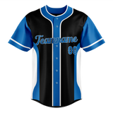 Custom Unisex Black & Blue Pattern Baseball Jersey BB0000090120