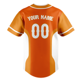 Custom Unisex Orange & Light Orange Pattern Baseball Jersey BB0000091011