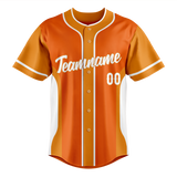 Custom Unisex Orange & Light Orange Pattern Baseball Jersey BB0000091011