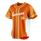 Custom Unisex Orange & Light Orange Pattern Baseball Jersey BB0000091011