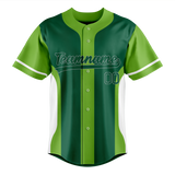 Custom Unisex Kelly Green & Green Pattern Baseball Jersey BB0000091514