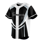 Custom Unisex Black & Silver Pattern Baseball Jersey BB0000100104