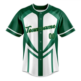 Custom Unisex White & Kelly Green Pattern Baseball Jersey BB0000100215