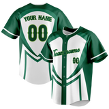 Custom Unisex White & Kelly Green Pattern Baseball Jersey BB0000100215