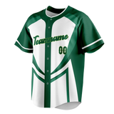 Custom Unisex White & Kelly Green Pattern Baseball Jersey BB0000100215