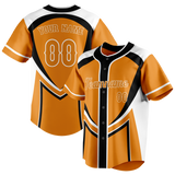 Custom Unisex Light Orange & Black Pattern Baseball Jersey BB0000101101