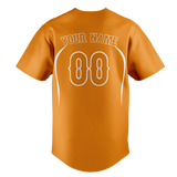 Custom Unisex Light Orange & White Pattern Baseball Jersey BB0000111102