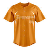 Custom Unisex Light Orange & White Pattern Baseball Jersey BB0000111102