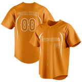 Custom Unisex Light Orange & White Pattern Baseball Jersey BB0000111102