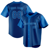 Custom Unisex Royal Blue & Blue Pattern Baseball Jersey BB0000111920