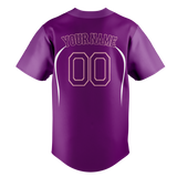 Custom Unisex Purple & Light Purple Pattern Baseball Jersey BB0000112324