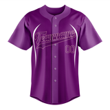 Custom Unisex Purple & Light Purple Pattern Baseball Jersey BB0000112324