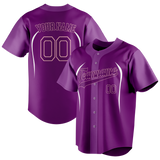 Custom Unisex Purple & Light Purple Pattern Baseball Jersey