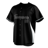 Custom Unisex Black & White Pattern Baseball Jersey BB0000120102