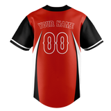 Custom Unisex Red & Black Pattern Baseball Jersey BB0000120901