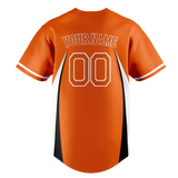 Custom Unisex Orange & Black Pattern Baseball Jersey BB0000121001