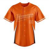 Custom Unisex Orange & Black Pattern Baseball Jersey BB0000121001