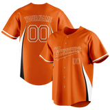 Custom Unisex Orange & Black Pattern Baseball Jersey BB0000121001