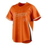 Custom Unisex Orange & Black Pattern Baseball Jersey BB0000121001